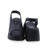 Sandale dama casual Anna Viotti D202-82374 vedere spate piele naturala neagra design modern