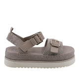 Sandale dama casual Anna Viotti D113-OWS002-1 din piele intoarsa bej vedere lateral dreapta confortabile si moderne