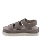 Sandale dama casual piele intoarsa Anna Viotti D113-OWS002-8 bej vedere lateral stanga stil modern