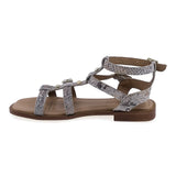 Sandale dama casual piele naturala Anna Viotti D57-16222 bej vedere laterala stanga stil roman elegant