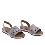 Sandale dama casual Anna Viotti D45-2653 gri vedere din fata stil lejer de vara
