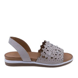 Sandale dama casual Anna Viotti D45-2653 gri din piele naturala vedere lateral dreapta talpa ortopedica