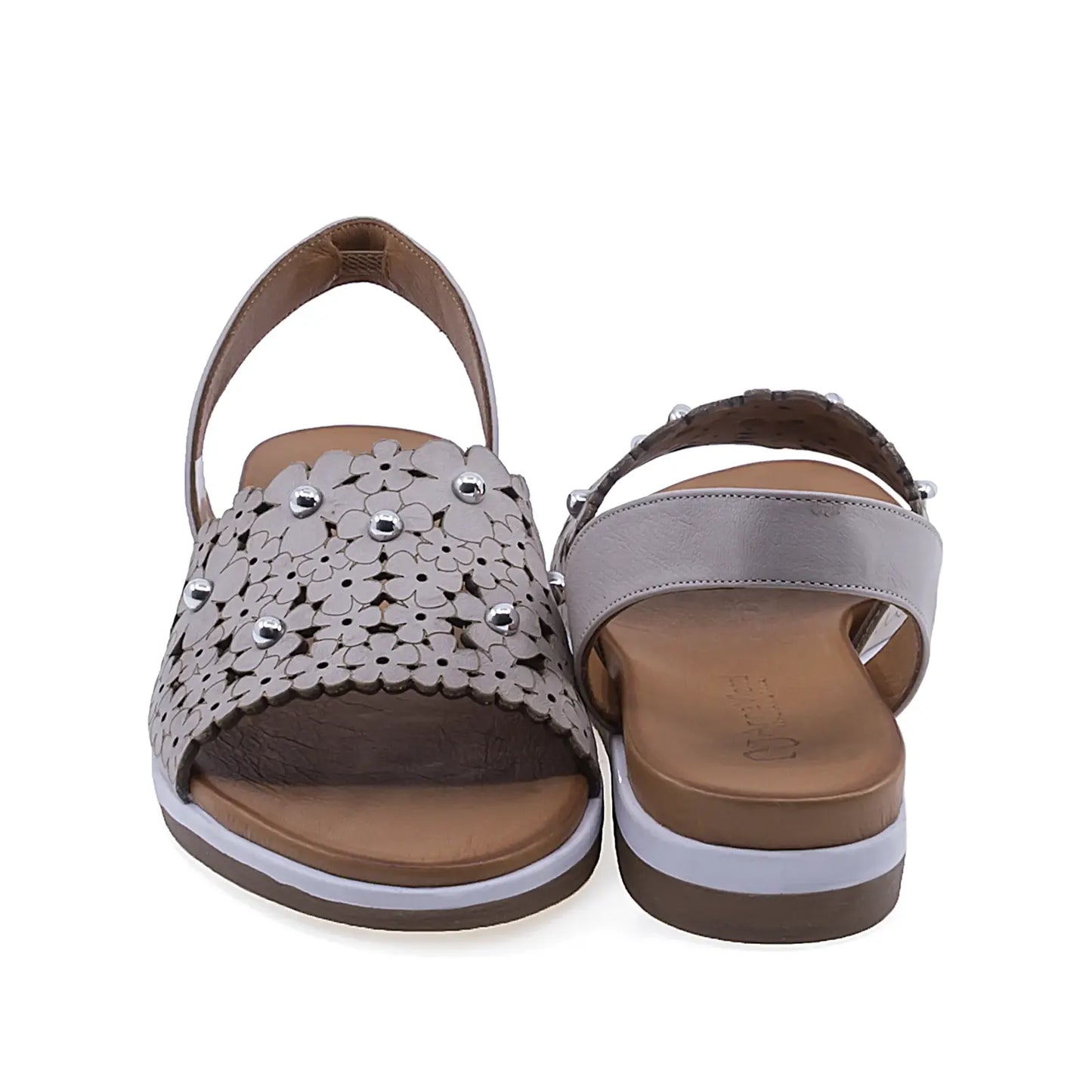 Sandale dama casual Anna Viotti D45-2653 gri vedere spate design modern si stabil
