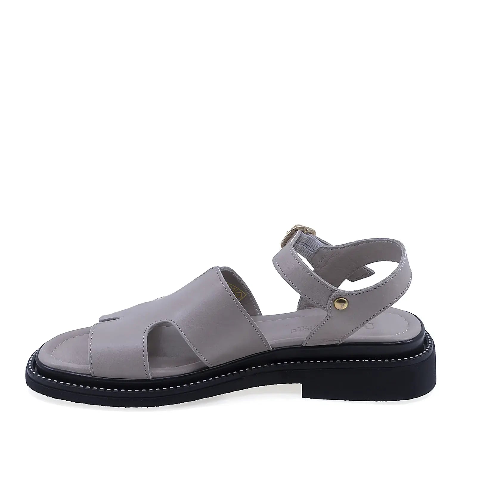 Sandale dama casual piele naturala Anna Viotti D50-1813 gri vedere lateral stanga design modern
