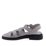Sandale dama casual piele naturala Anna Viotti D50-1814 gri vedere lateral stanga design elegant