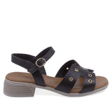 Sandale dama casual Anna Viotti D42-10217 din piele naturala maro vedere laterala dreapta confortabile