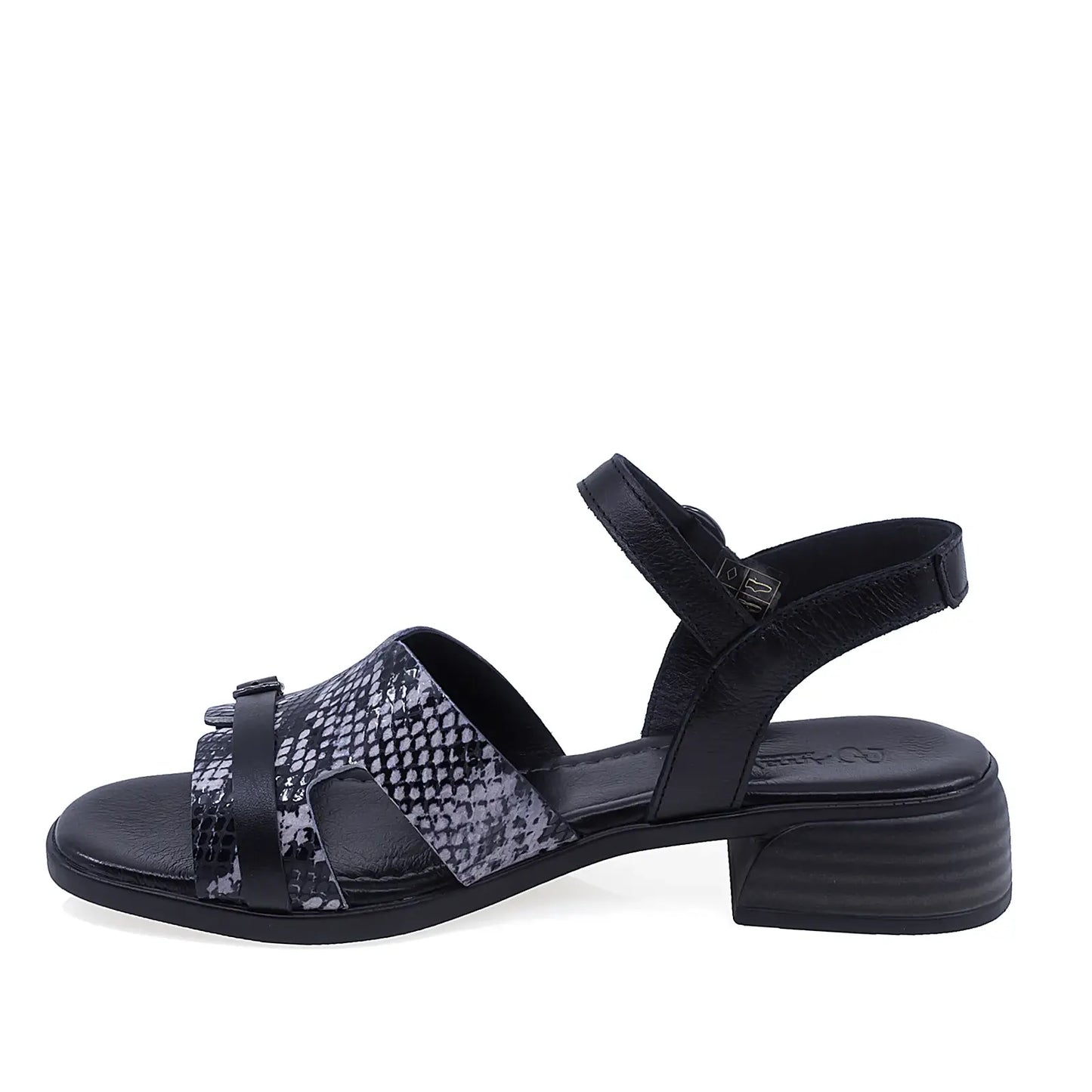 Sandale dama casual elegante Anna Viotti D42-10209 negre vedere lateral stanga design modern