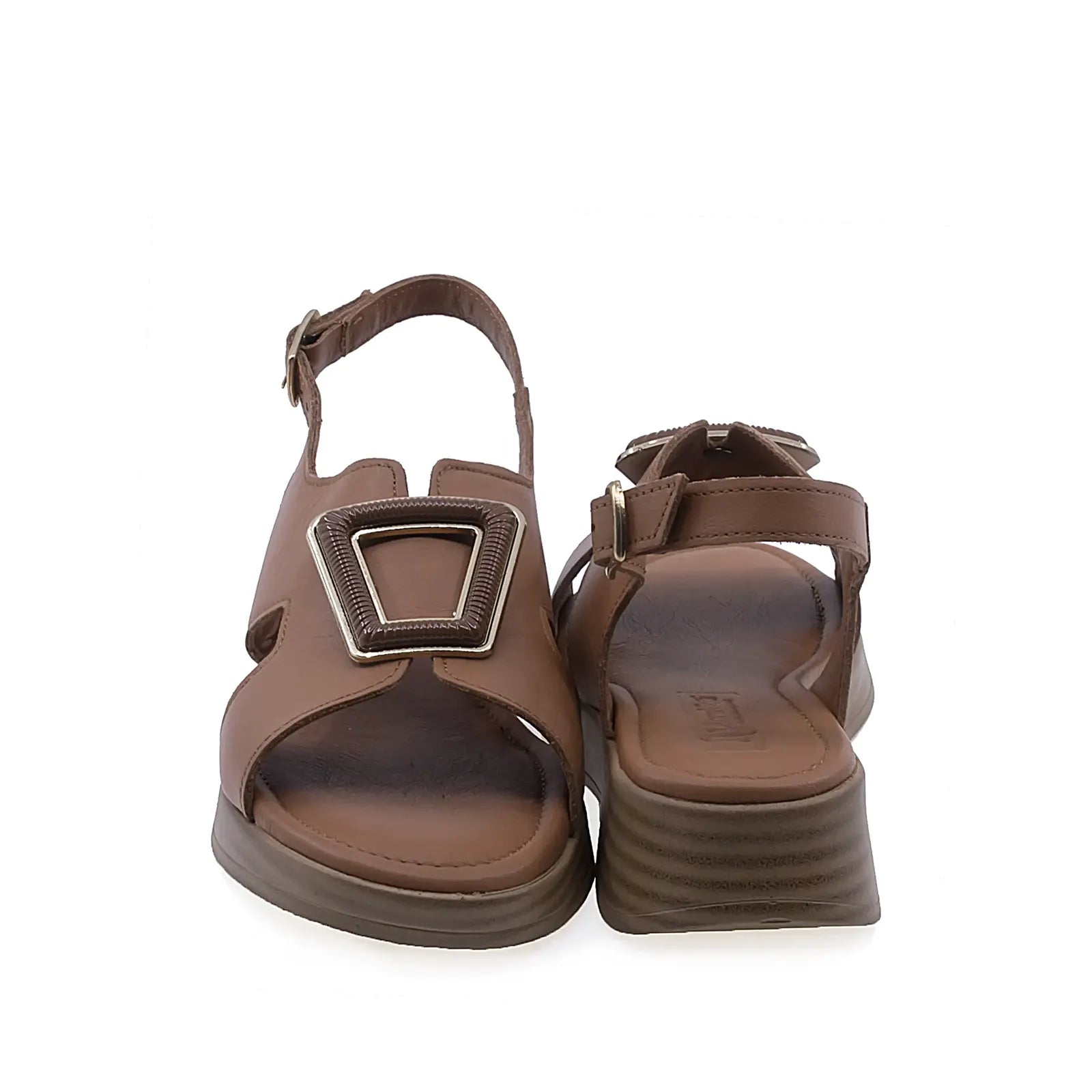 Sandale dama casual Anna Viotti D72-25-999 vedere spate piele naturala taba design elegant