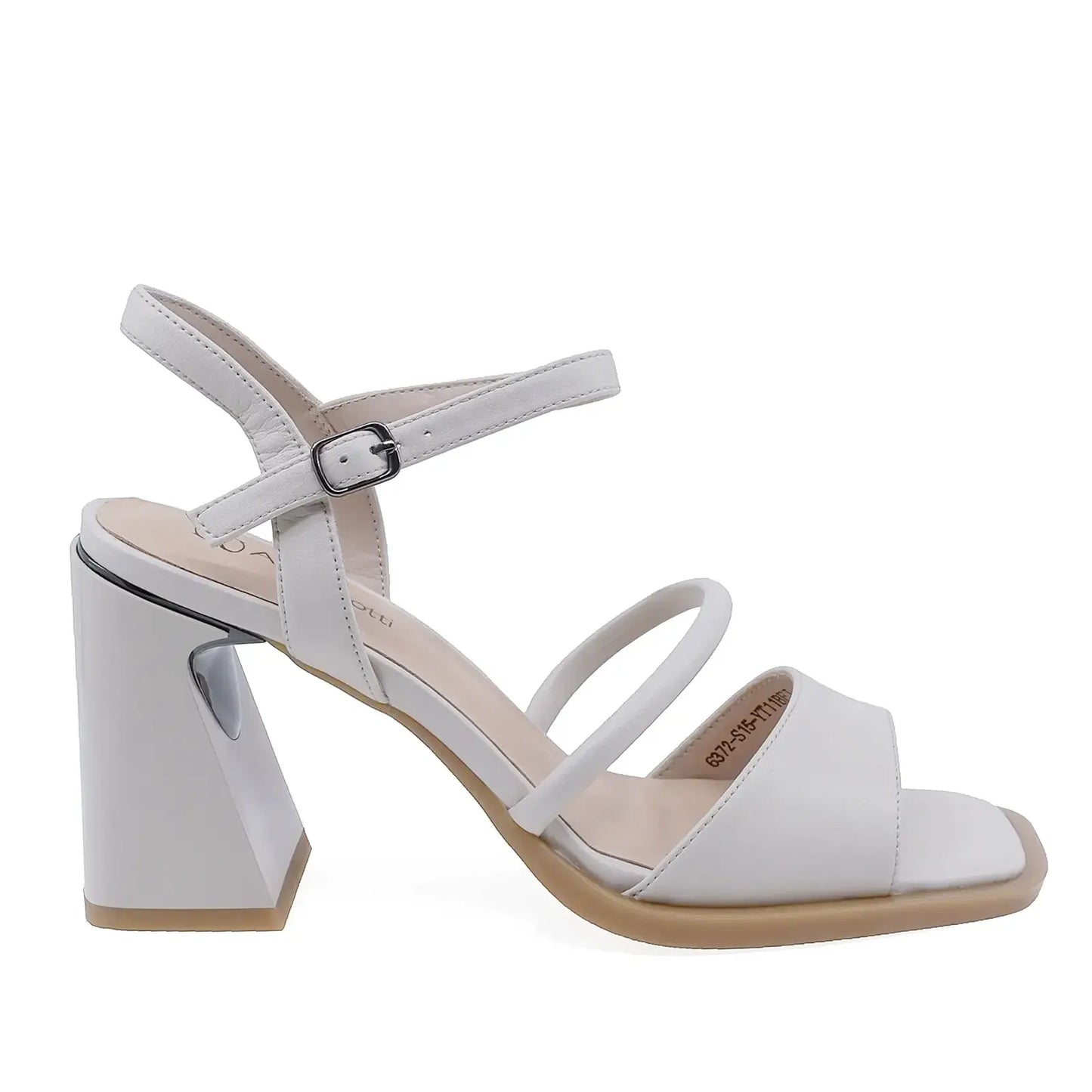 Sandale damă elegante bej Anna Viotti din piele naturală model D105-6372 vedere lateral dreapta stil modern