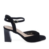 Sandale dama elegante Anna Viotti D3076 negre din piele naturala vedere lateral dreapta cu toc 7,5 cm