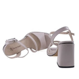 Branț sandale damă Anna Viotti din piele naturală bej, model D106-50122-RS365V-QIL, confort sporit