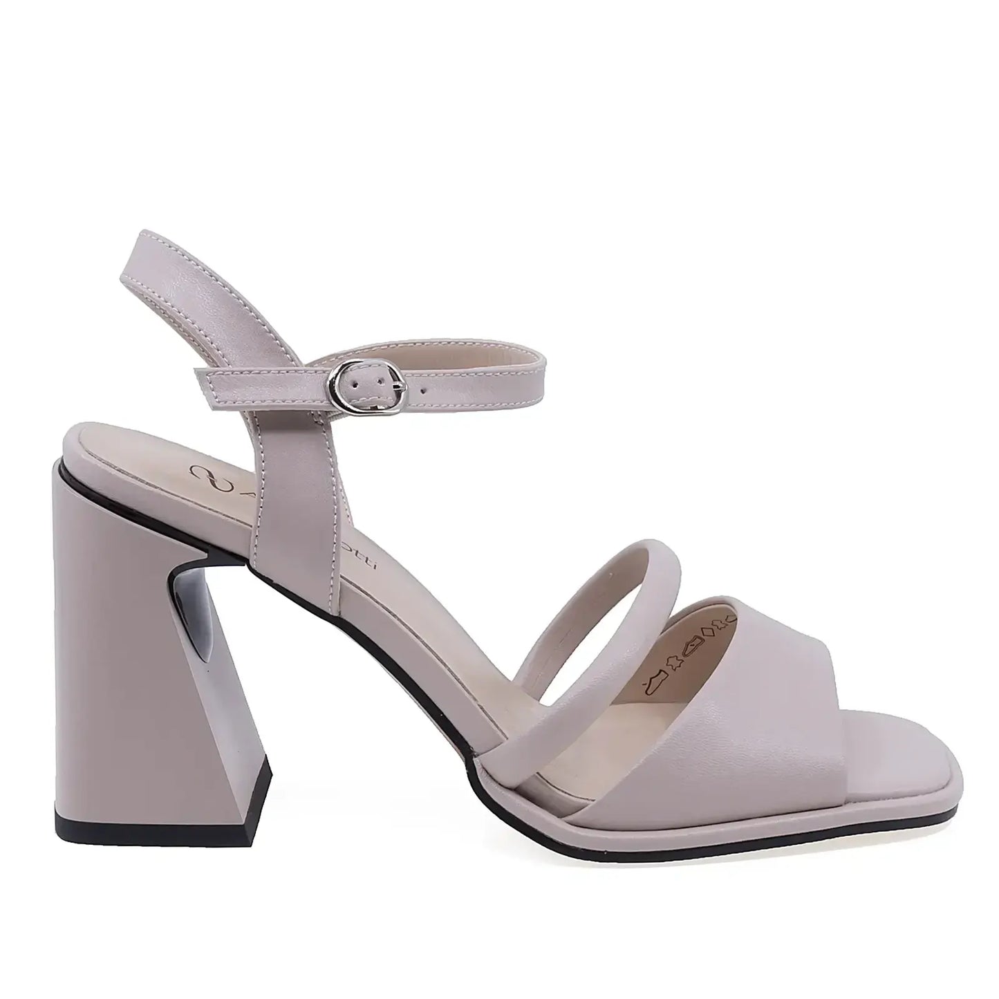 Sandale damă elegante Anna Viotti din piele naturală bej, model D106-50122-RS365V-QIL, vedere lateral dreapta