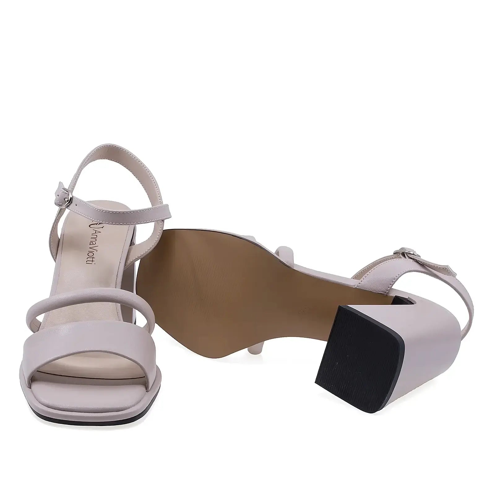 Talpă sandale damă elegante Anna Viotti bej, model D106-50122-RS365V-QIL, flexibilă și aderentă