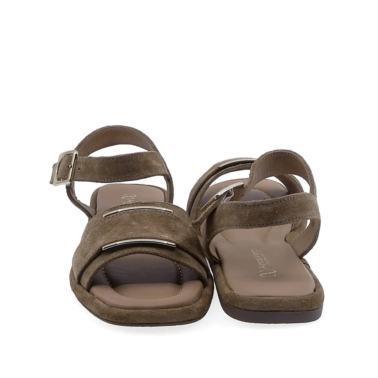 Sandale dama Anna Viotti D75-29624 vedere din spate cu toc patrat de 1,5 cm si design casual confort