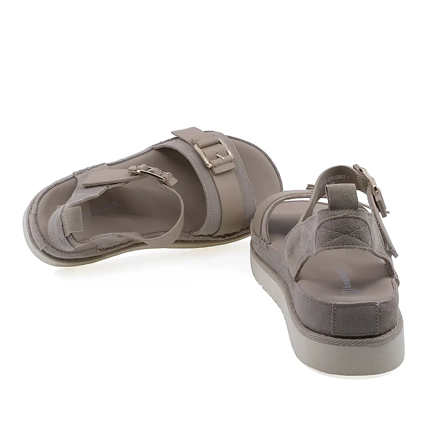 Sandale dama Anna Viotti D113-OWS002-1 cu interior din mesina naturala pentru confort ridicat