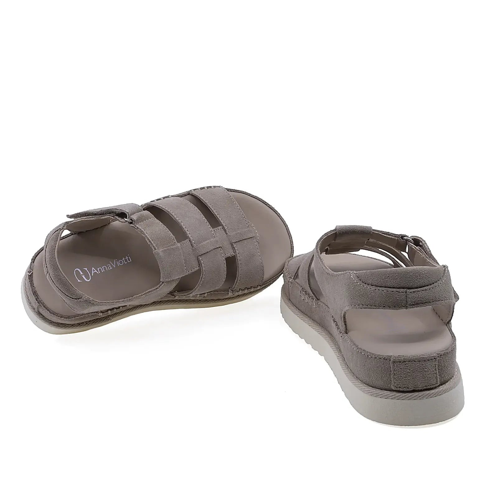 Sandale dama Anna Viotti D113-OWS002-8 cu interior din mesina naturala pentru confort ridicat