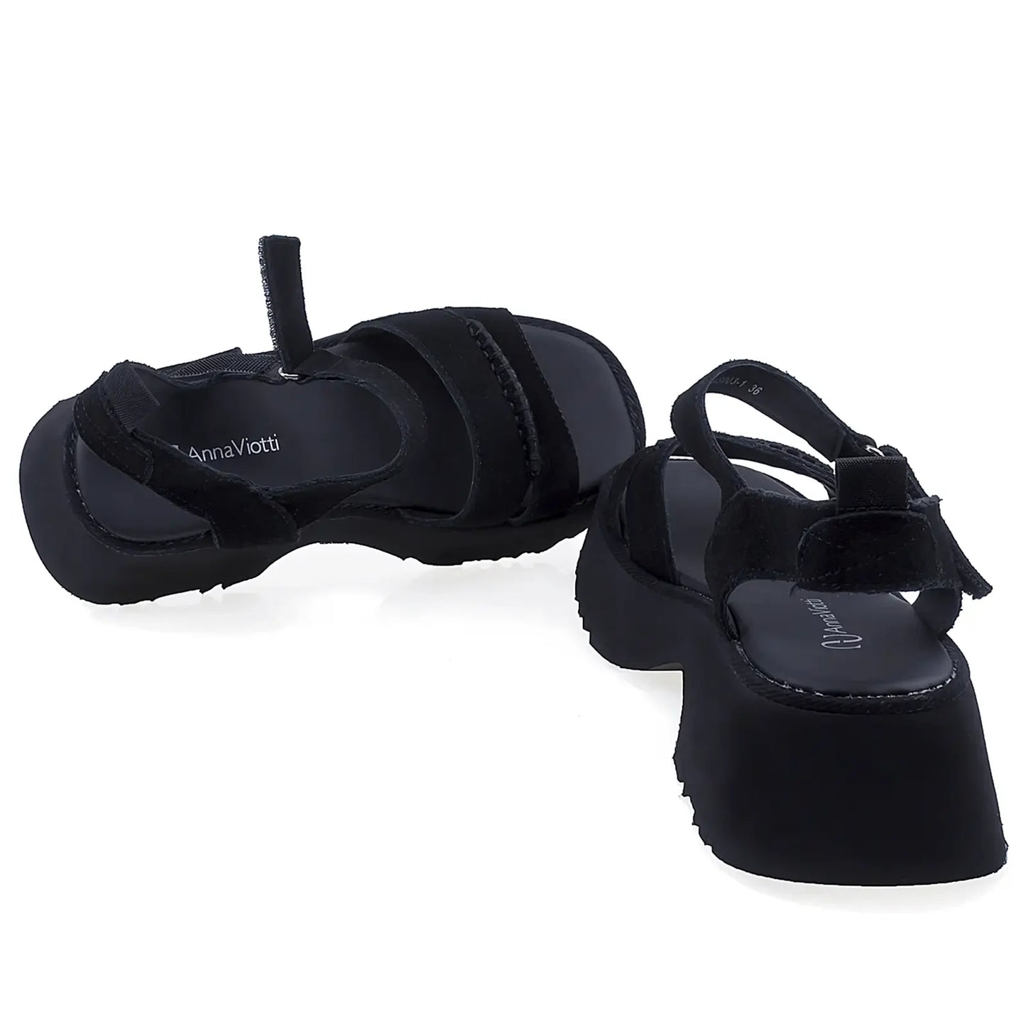 Sandale dama Anna Viotti D113-OWS003-1 cu interior din mesina naturala pentru confort sporit