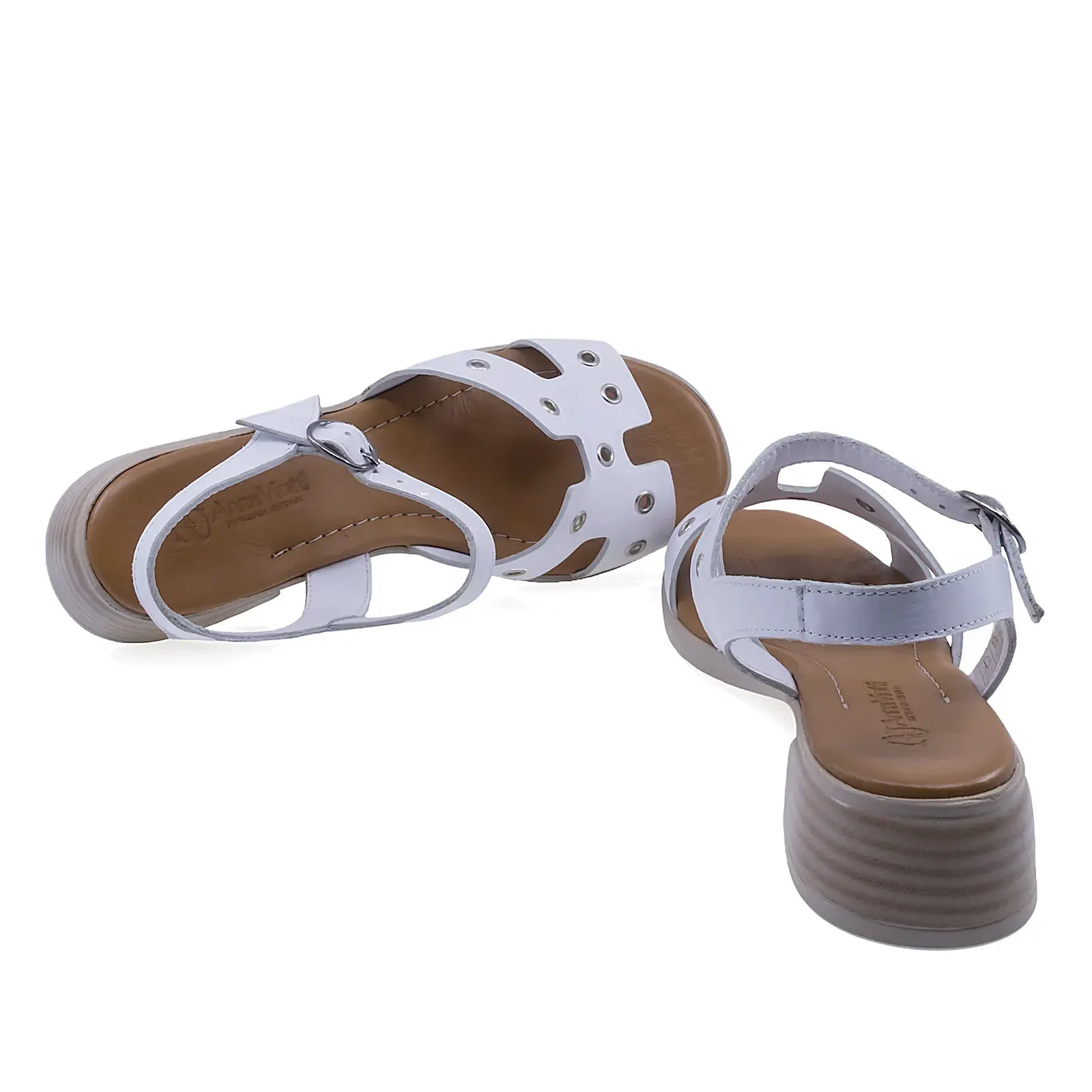 Sandale dama Anna Viotti D42-10217 cu interior din mesina naturala pentru confort ridicat
