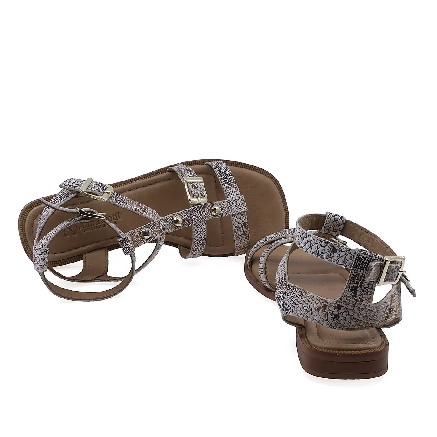 Sandale dama Anna Viotti D57-16222 cu mesina naturala moale pentru confort ridicat la purtare