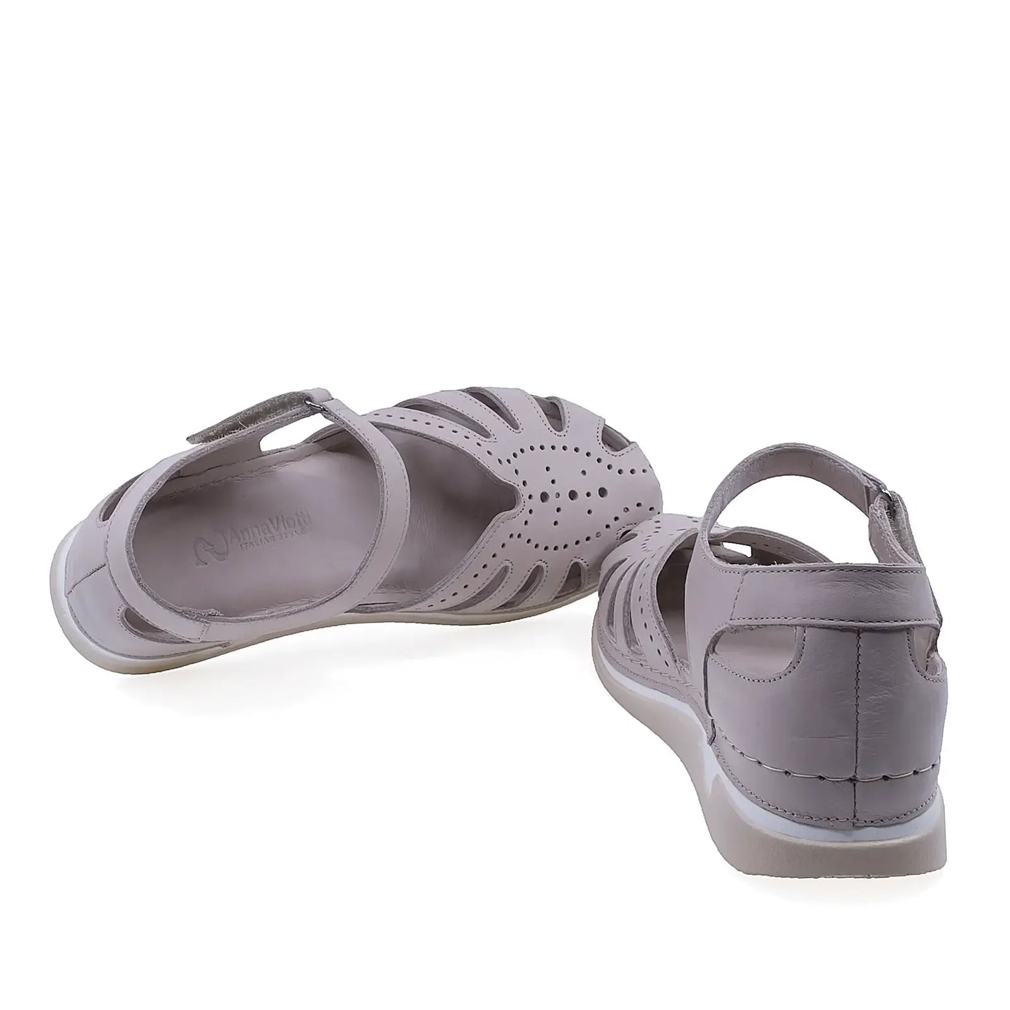 Sandale dama Anna Viotti D60-M31 cu interior din mesina naturala pentru confort si respirabilitate