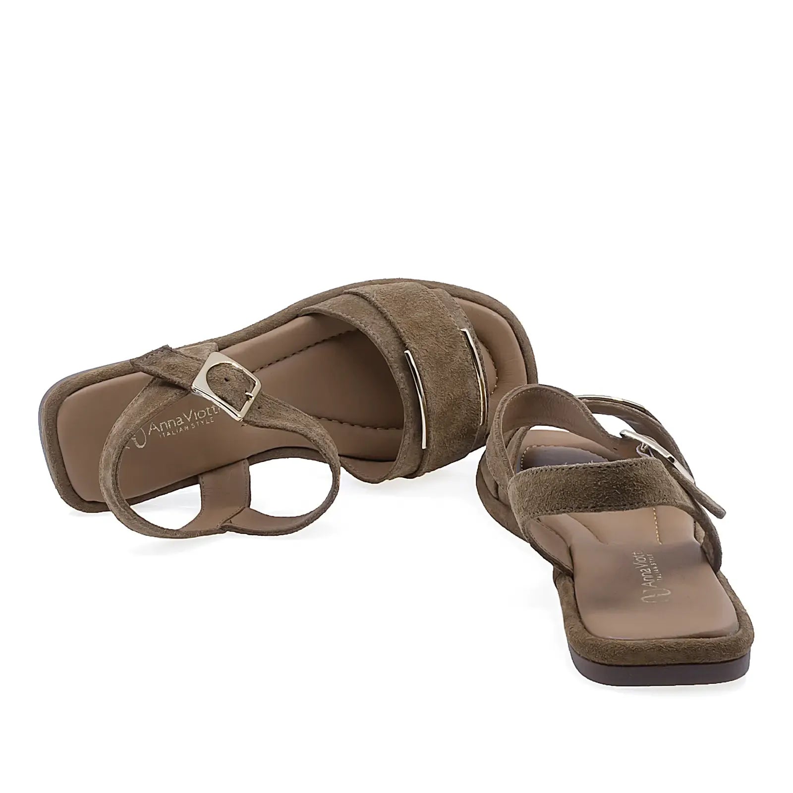 Sandale dama Anna Viotti D75-29624 cu interior din mesina naturala pentru confort si respirabilitate