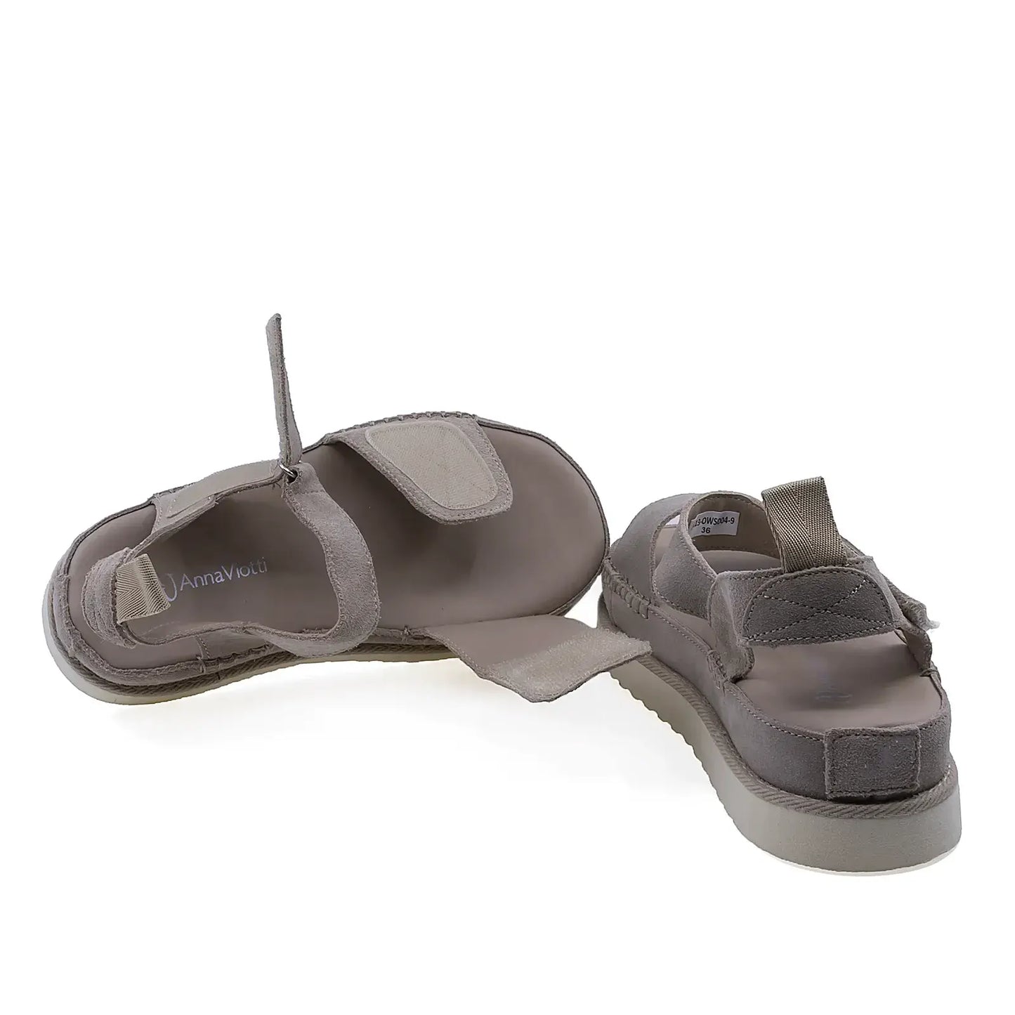 Sandale dama Anna Viotti D113-OWS004-9 interior din mesina naturala pentru confort si respirabilitate