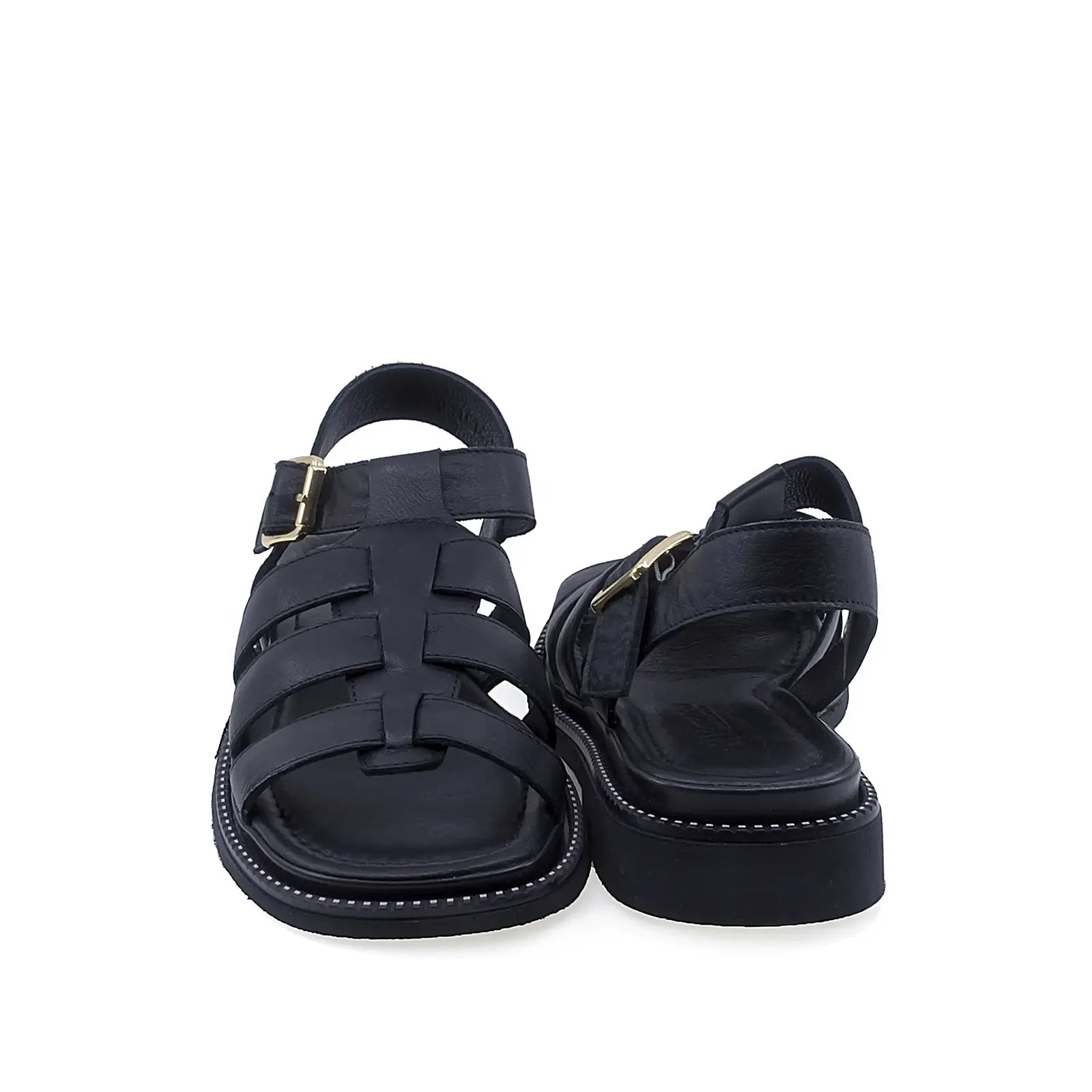 Sandale dama Anna Viotti D50-1814 vedere spate design casual din piele naturala box