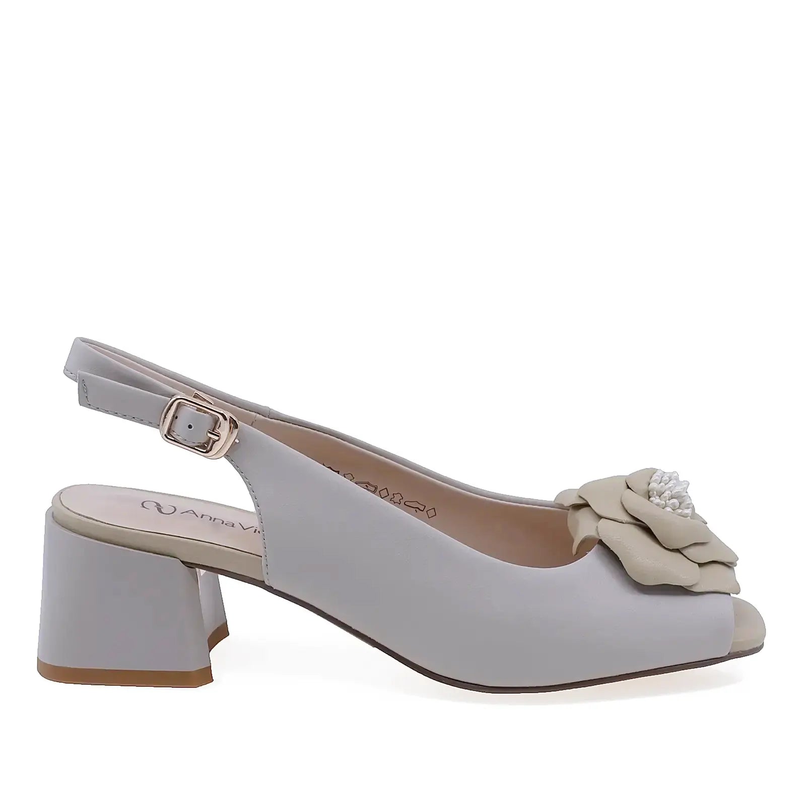 Sandale elegante damă Anna Viotti din piele naturală verde model D106-KH50124 vedere