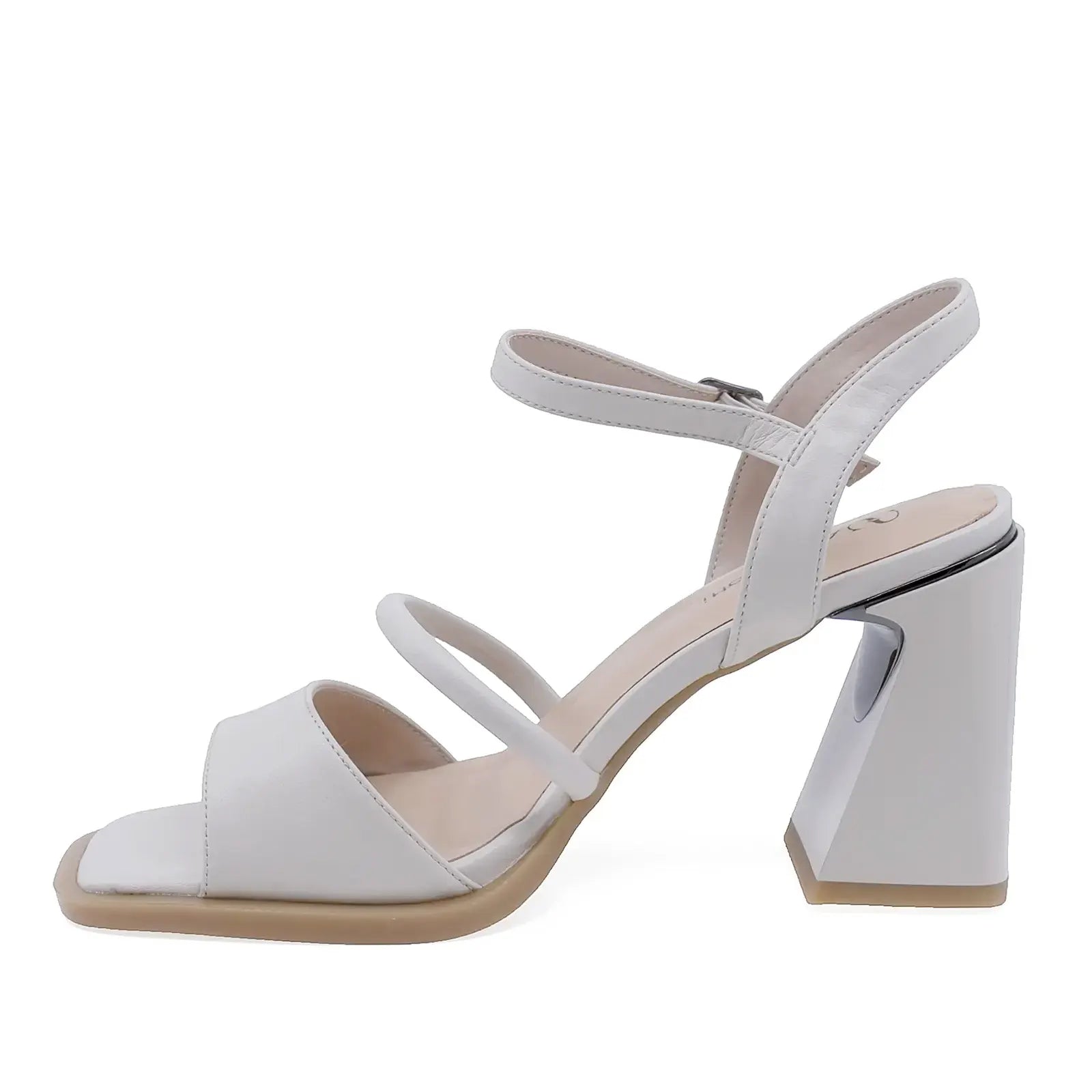 Sandale damă piele naturală bej Anna Viotti comode și elegante vedere lateral stânga