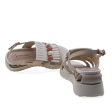 Branț sandale damă Anna Viotti din piele naturală bej, model D106-RD909-A824, confort sporit pentru purtare zilnică