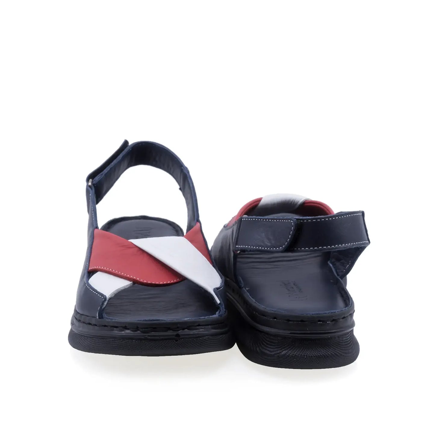 Sandale dama Anna Viotti D21-NDR402 vedere din spate piele naturala bleumarin cu talpa confortabila