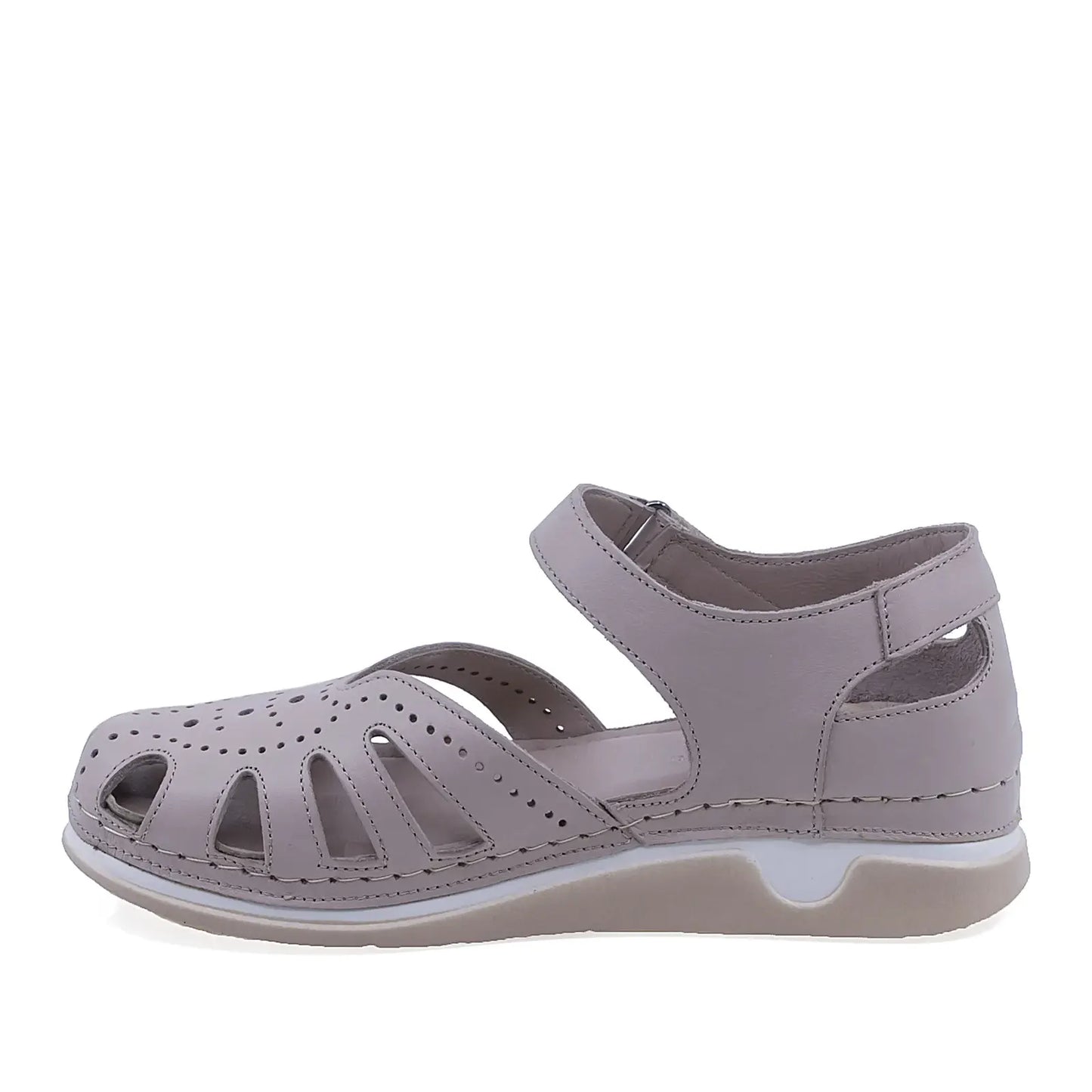 Sandale dama casual Anna Viotti D60-M31 gri vedere laterala stanga stil modern si confortabil