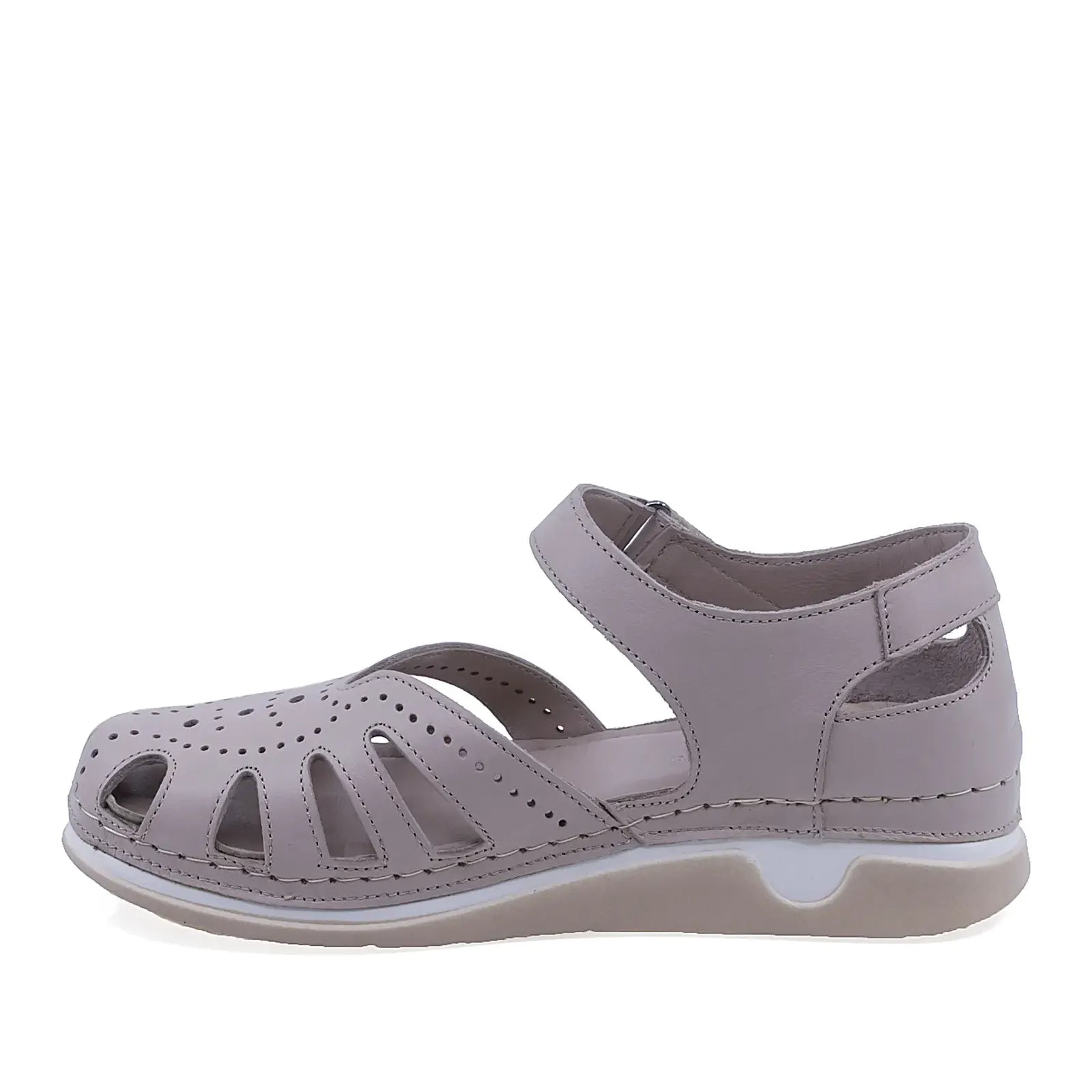 Sandale dama casual Anna Viotti D60-M31 gri vedere laterala stanga stil modern si confortabil