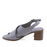 Sandale dama casual Anna Viotti D73-1503 piele naturala gri vedere laterala stanga stil modern si confortabil