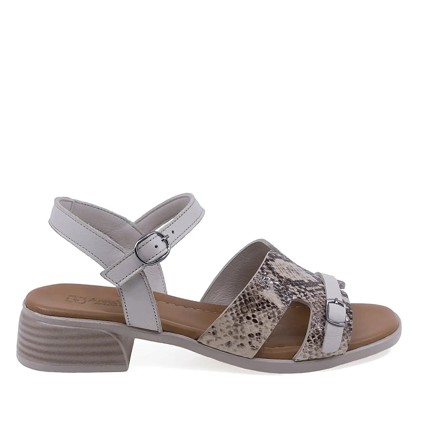Sandale dama casual elegante Anna Viotti D42-10209 vedere lateral dreapta cu toc comod de 4 cm