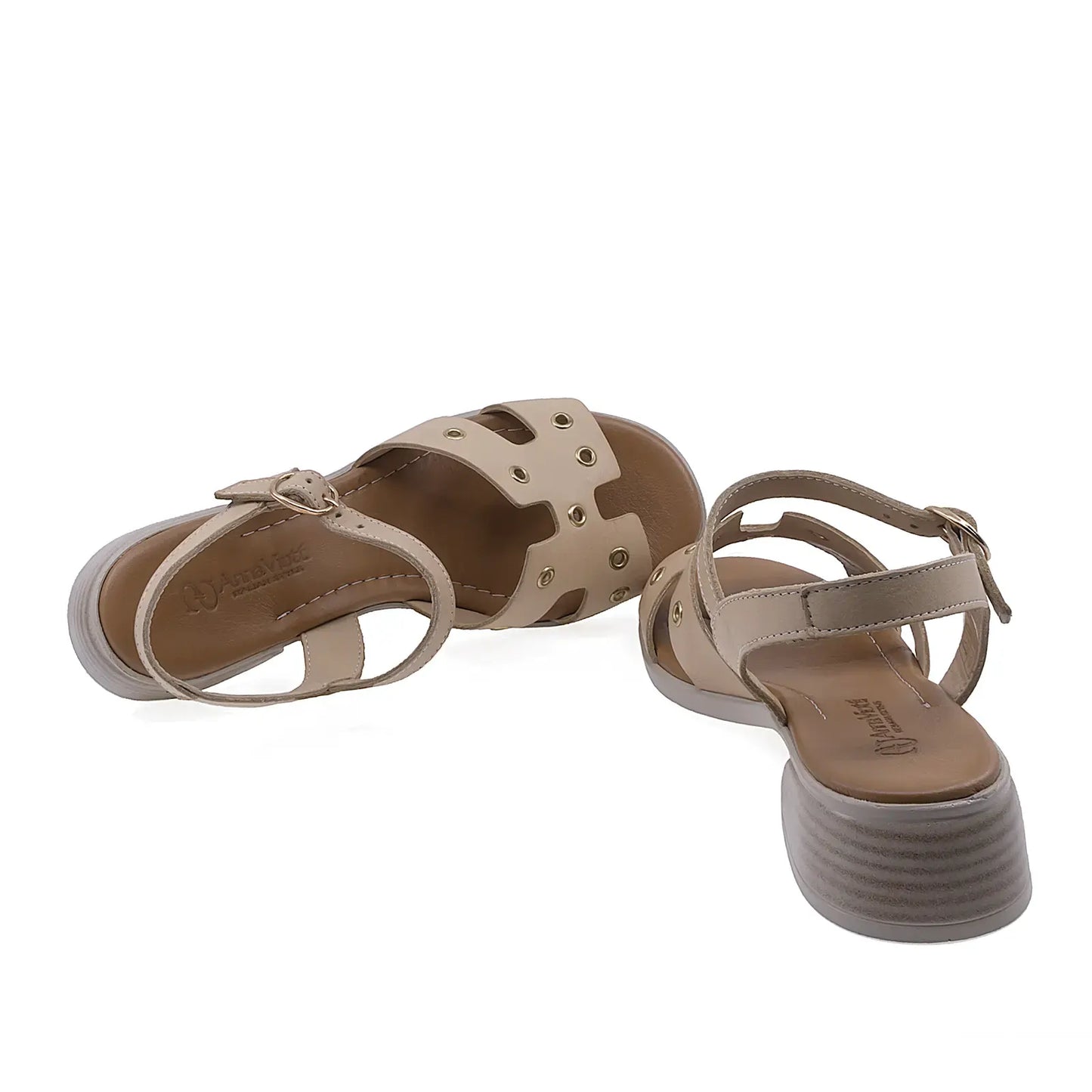 Sandale dama Anna Viotti D42-10217 toc turnat de 4 cm pentru stabilitate si confort sporit