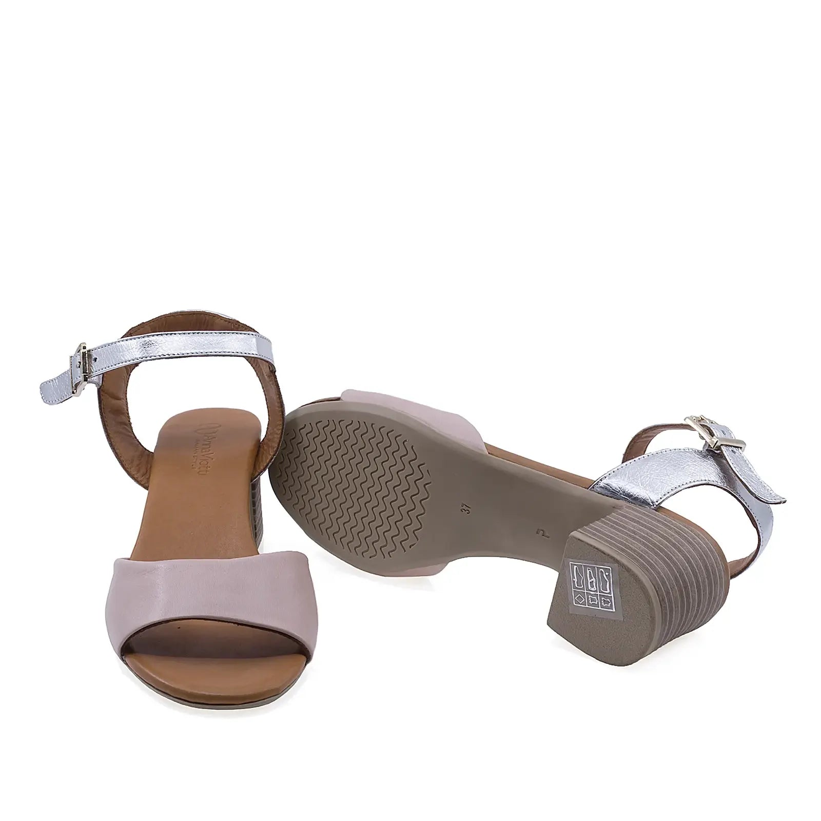 Sandale dama Anna Viotti D58-3036 cu toc confortabil de 6 cm pentru stabilitate si eleganta