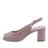 Sandale damă elegante roz Feeling 26-570, lateral stânga – susținere optimă și stil rafinat pentru ținute chic