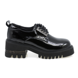 Pantofi dama casual Feeling piele lacuita D605-03 negru