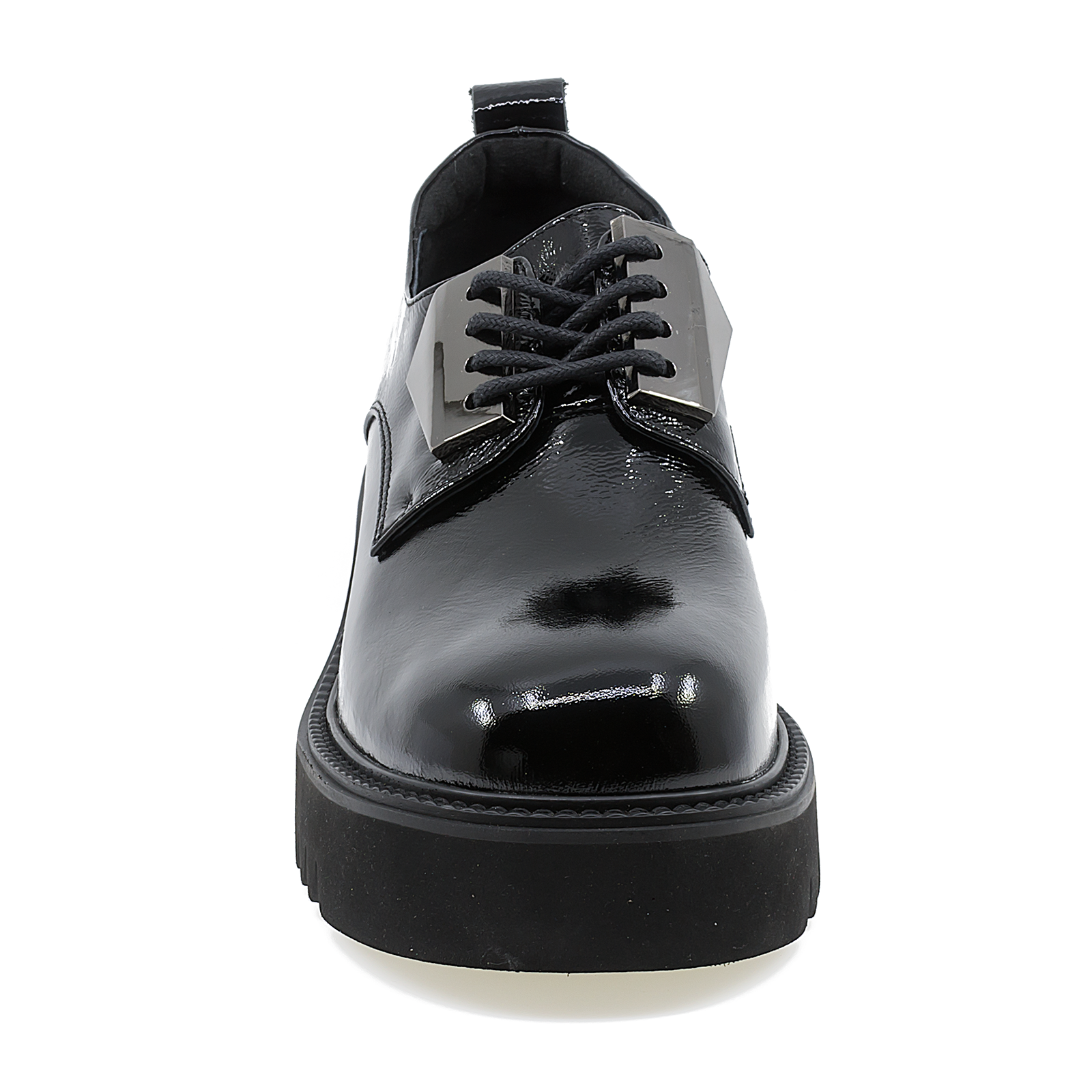 Pantofi dama casual Feeling piele lacuita D605-03 negru