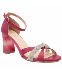 Sandale dama din piele naturala Anna Viotti D 2496 fucsia