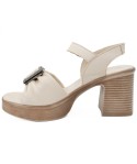 Sandale dama din piele naturala Anna Viotti D 530 crem