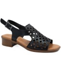 Sandale dama din piele naturala Anna Viotti D 6003 negru