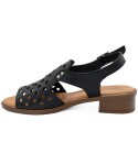 Sandale dama din piele naturala Anna Viotti D 6003 negru