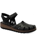 Sandale dama din piele naturala Anna Viotti D 60-204 negru