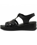 Sandale dama din piele naturala Anna Viotti D 42-8802 negru