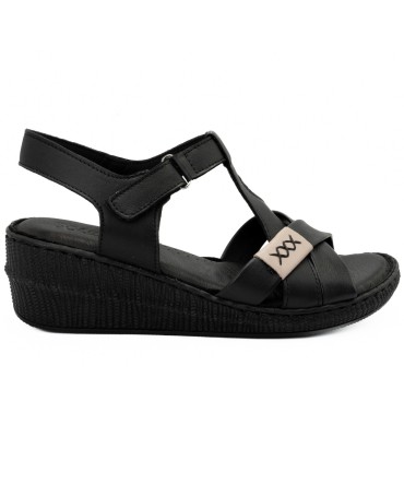 Sandale dama din piele naturala Anna Viotti D 60-207 negru