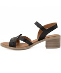 Sandale dama Anna Viotti din piele naturala D 42-9001 negru