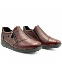  Pantofi dama Rieker din piele naturala D 44265 BORDO 