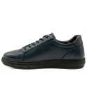 Pantofi barbati casual Goretti din piela naturala bleumarin - 065